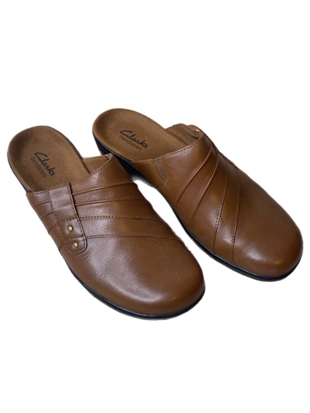 Clarks Women's Brown Slip-On Mule Shoes Size 8.5